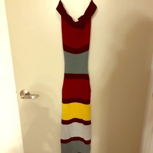 Adorable strapless bodycon sweater dress